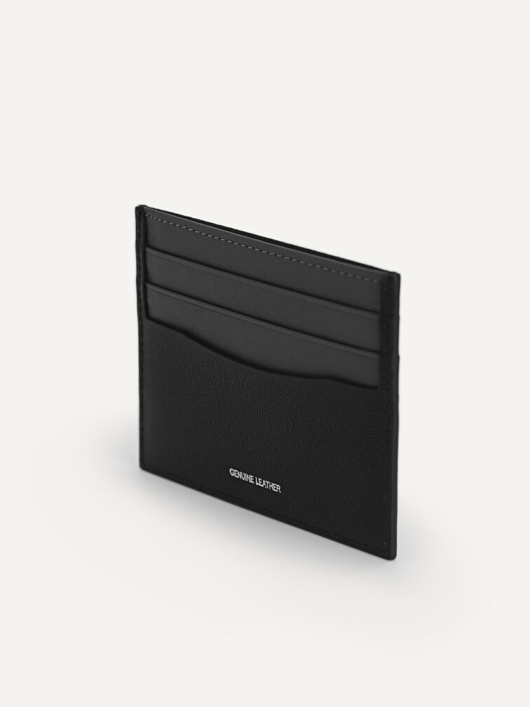 Full-Grain Leather Cardholder, Black