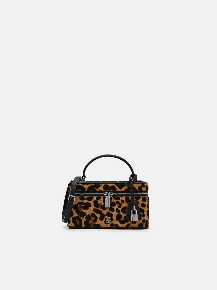 Ari Calf Hair Shoulder Bag, Multi