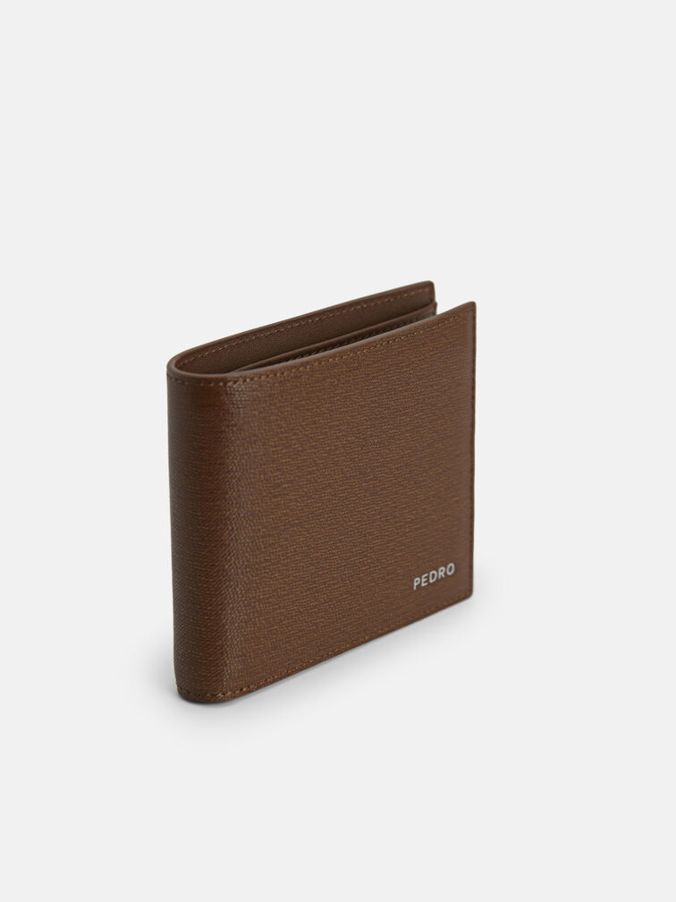 Leather Wallet with Insert, Dark Brown