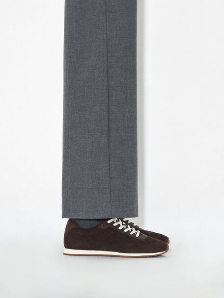 Lewis Suede Sneakers, Dark Brown