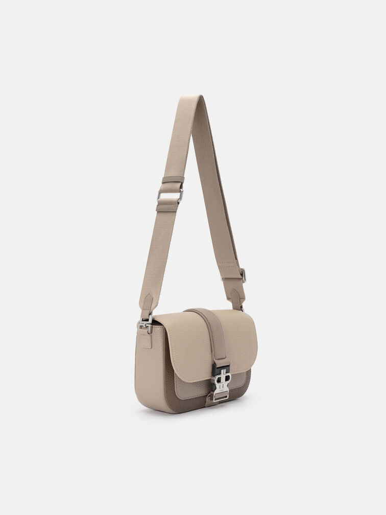 Tex Leather Crossbody Bag, Multi Tumble