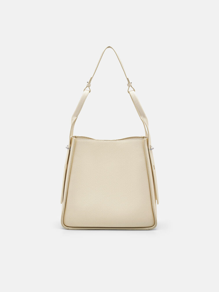 Demi Hobo Bag, Chalk