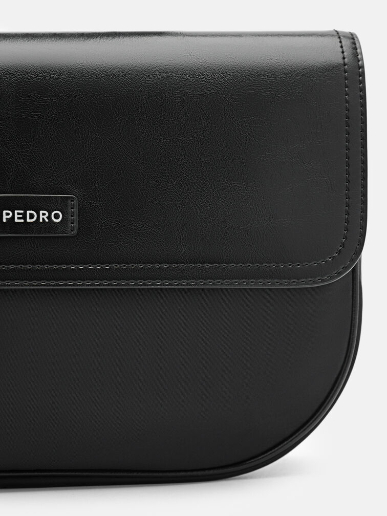 Nylon Crossbody Pouch, Black