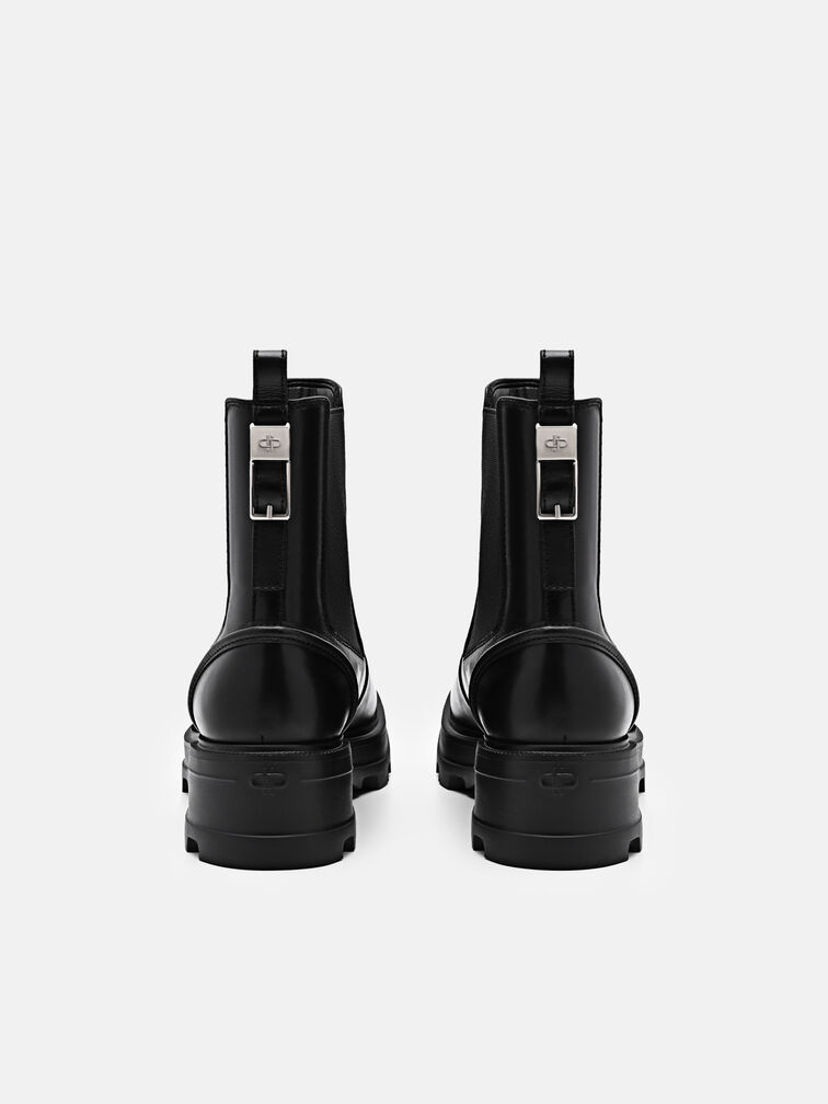 Leather Chelsea Boots, Black