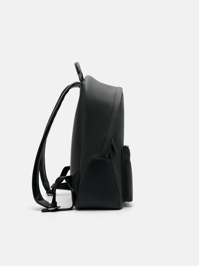 James Leather Backpack, Black