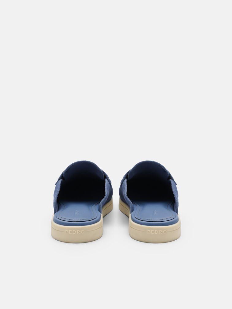 Roam Mules, Slate Blue Suede
